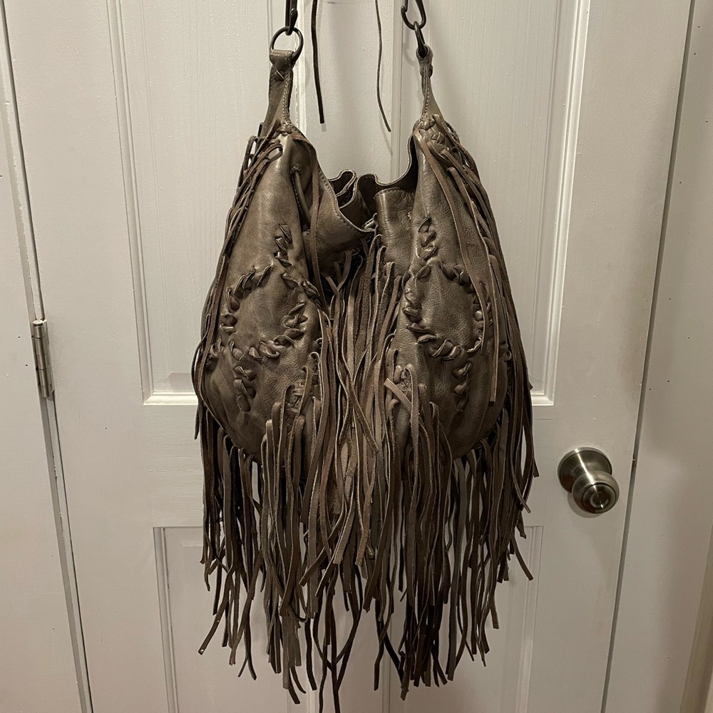 All Saints - Bonita Fringe Bag in Brown